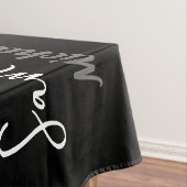 Nappe Deux noms couple motif monogramme noir gris blanc (In Situ)