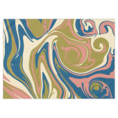 Nappe Déversement - Bleu, Vert olive, Rose et Crème (Devant (Horizontal))