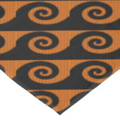 Nappe d'Halloween Abstraite noir et orange (Angle)