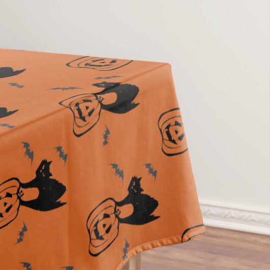 Nappe d'Halloween de chats citrouilles et noirs (In Situ)