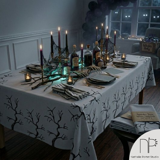 Nappe d'Halloween Haunted Eerie Oaks
