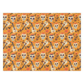 Nappe Dia de Muertos, guitares et crânes de sucre orange (Devant (Horizontal))