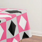 Nappe Diamant Rhombus rose noir blanc (In Situ)