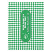 Nappe Diamant vert et blanc - Événement texte et logo pe (Devant)