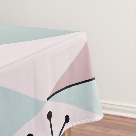 Nappe Diamants d'Art de l'Âge Atomique Pastel Rose Vert (In Situ)