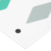 Nappe Diamants de l'âge spatial Turquoise Blanc (Angle)