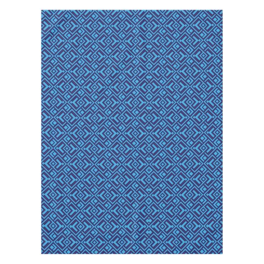 Nappe Diamants entrelacés : motif géométrique bleu foncé (Devant)
