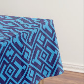 Nappe Diamants entrelacés : motif géométrique bleu foncé (In Situ)
