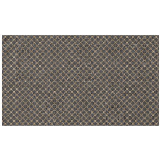 Nappe Diamants gris foncé avec Grille d'or et Motif de p (Devant (Horizontal))