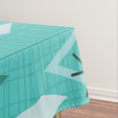 Nappe Diamants modernes du milieu du siècle Aquamarine (In Situ)