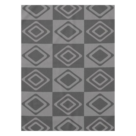 Nappe Diamants modernes du milieu du siècle gris (Devant)