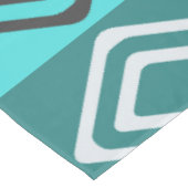Nappe Diamants modernes du milieu du siècle Turquoise (Angle)