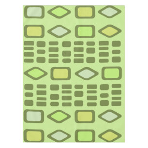 Nappe Diamants rétro Rectangles Chartreuse