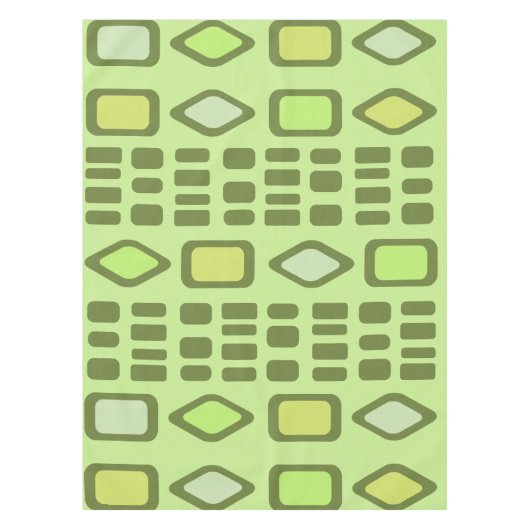 Nappe Diamants rétro Rectangles Chartreuse (Devant)