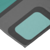 Nappe Diamants rétro Rectangles Turquoise noir (Angle)