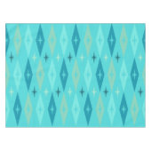 Nappe Diamonds Stars Turquoise de 1950 atomique (Devant (Horizontal))