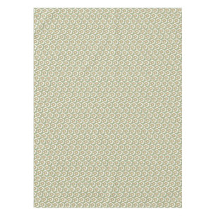 Nappe Dianthus Barbatus floral vintage beige et vert