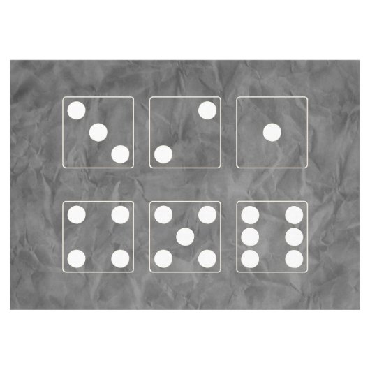 Nappe DICE numéros de pips blanc + votre backgr. & idées (Devant (Horizontal))