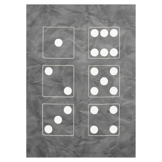 Nappe DICE numéros de pips blanc + votre backgr. & idées (Devant)