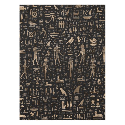 Nappe Dieux et hiéroglyphes égyptiens antiques (Devant)
