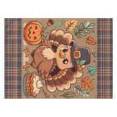 Nappe Dinde de Thanksgiving de dessin animé mignon et ci (Devant (Horizontal))