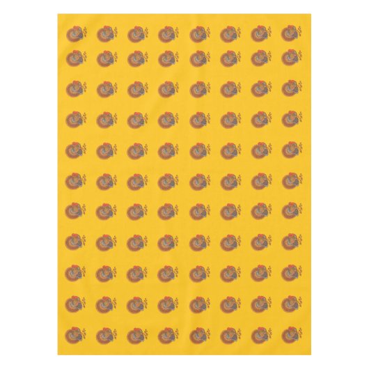 Nappe Dindons de Thanksgiving mâles Queue en éventail Or (Devant)