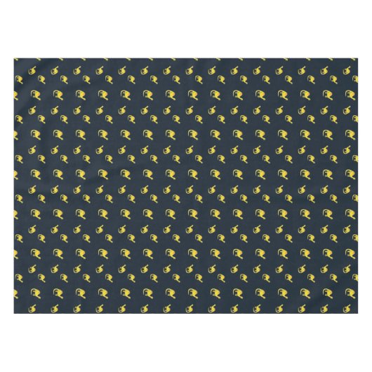 Nappe Dinosaures jaunes mignons motif sur bleu (Devant (Horizontal))