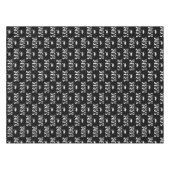 Nappe Diplôme noir et blanc année personnalisée (Devant (Horizontal))