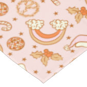 Nappe Disco de Noël Rose Cute Rainbow Père Noël (Angle)