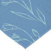 Nappe Ditsy Dainty Boho Floral Line Art Dessin en bleu (Angle)