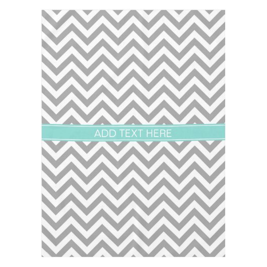 Nappe Dk Gray White LG Chevron Turquoise (Devant)