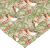 Nappe d'oiseaux de Noël et Boughs de pin (Angle)