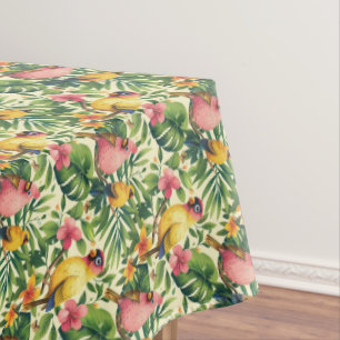 Nappe d'oiseaux tropicaux et papillons Accueil