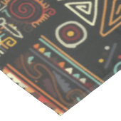 Nappe Doodle africain géométrique vintage noir (Angle)