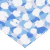 Nappe Doodle Bleu Chiens Blancs Floral Fleur Aquarelle (Angle)