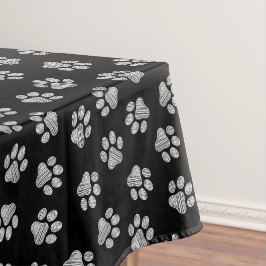 Nappe Doodle Paws, pattes de chien, pattes blanches (In Situ)
