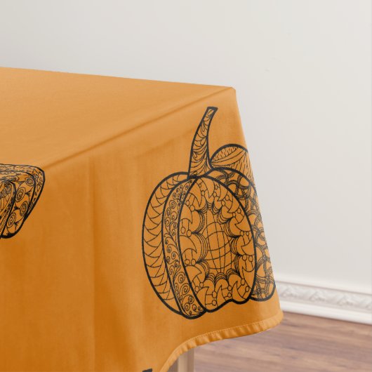 Nappe Doodles d'Halloween boho mandala citrouilles Autom (In Situ)