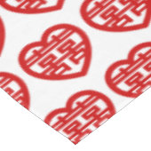Nappe Double Bonheur 囍 Shuangxi Chinese Hanzi Heart (Angle)