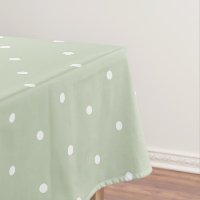 Douce Sage Vert Blanc Polkadots Vintage