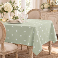 Douce Sage Vert Blanc Polkadots Vintage