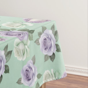 Nappe Douces Roses Lilas Et Blanches Avec Effets Aquarel