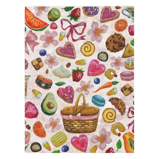 Nappe Douceurs de pâtisserie mignons (Devant)