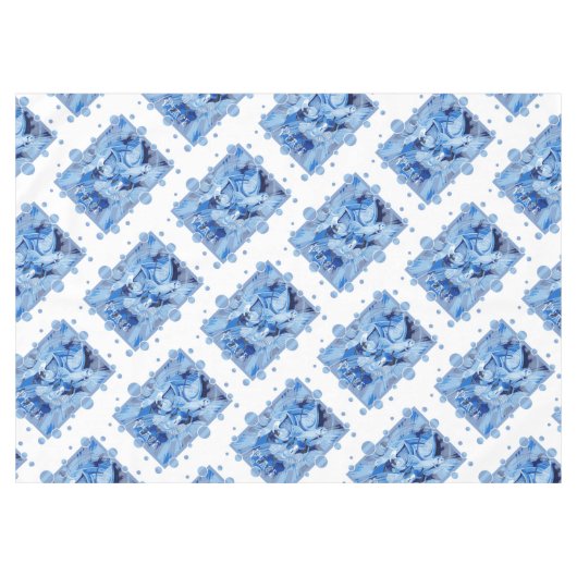 Nappe Dove Avec Texte De Paix Celtique Dans Les Tons Ble (Devant (Horizontal))