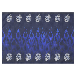 Nappe Dragon Bleu Chrome comme flammes de fibre de carbo
