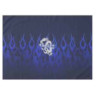 Nappe Dragon Bleu Chrome comme flammes de fibre de carbo