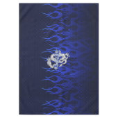 Nappe Dragon Bleu Chrome comme flammes de fibre de carbo (Devant)