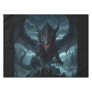 Nappe Dragon sombre et médiéval