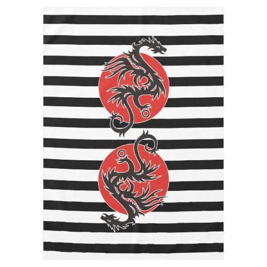 Nappe Dragon Sun - noir rouge blanc + vos idées (Devant)
