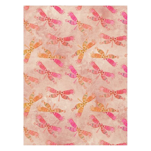 Nappe Dragonflies Boho en rose (Devant)