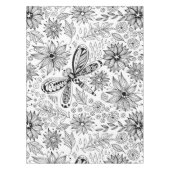 Nappe Dragonfly et doodle de fleurs (Devant)